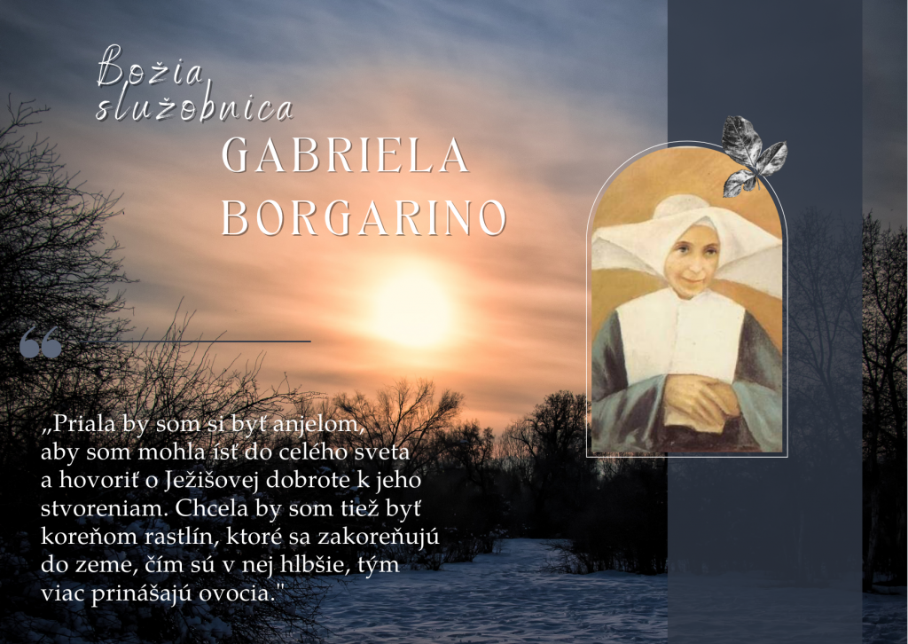 Pápež František schválil beatifikačný dekrét sestry GABRIELY BORGARINO.